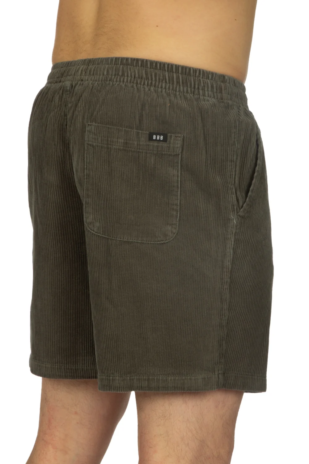 BamBooBay Chill Cord Mens Shorts Olive - Image 3