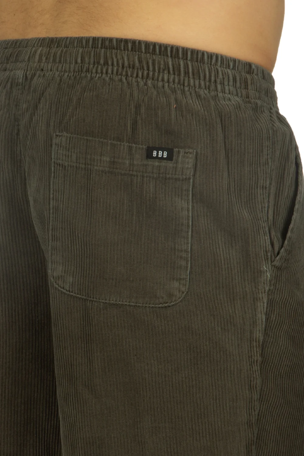 BamBooBay Chill Cord Mens Shorts Olive - Image 4