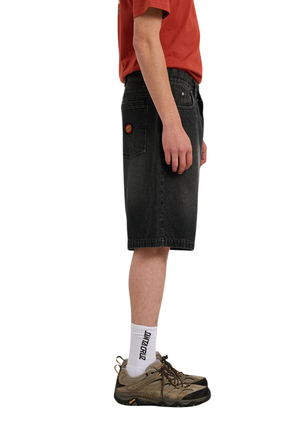 Santa Cruz Mens Big Shorts Washed Black - Image 3