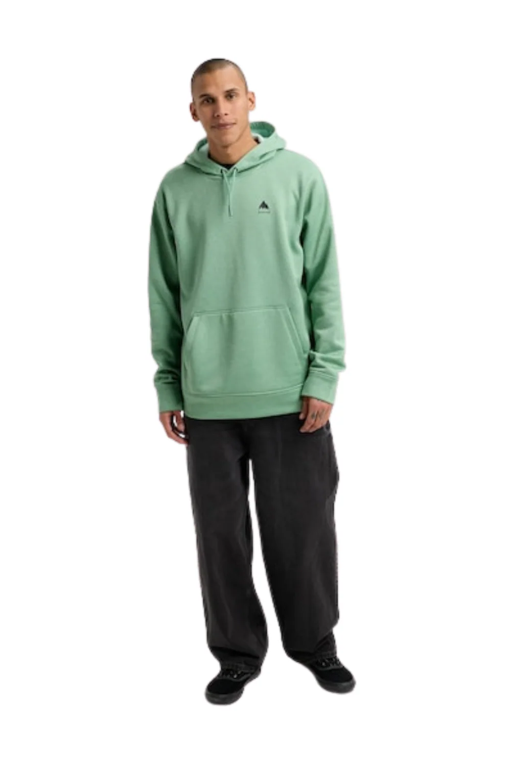 Burton Mens Oak Pullover Hoodie Soft Sage Heather - Image 4