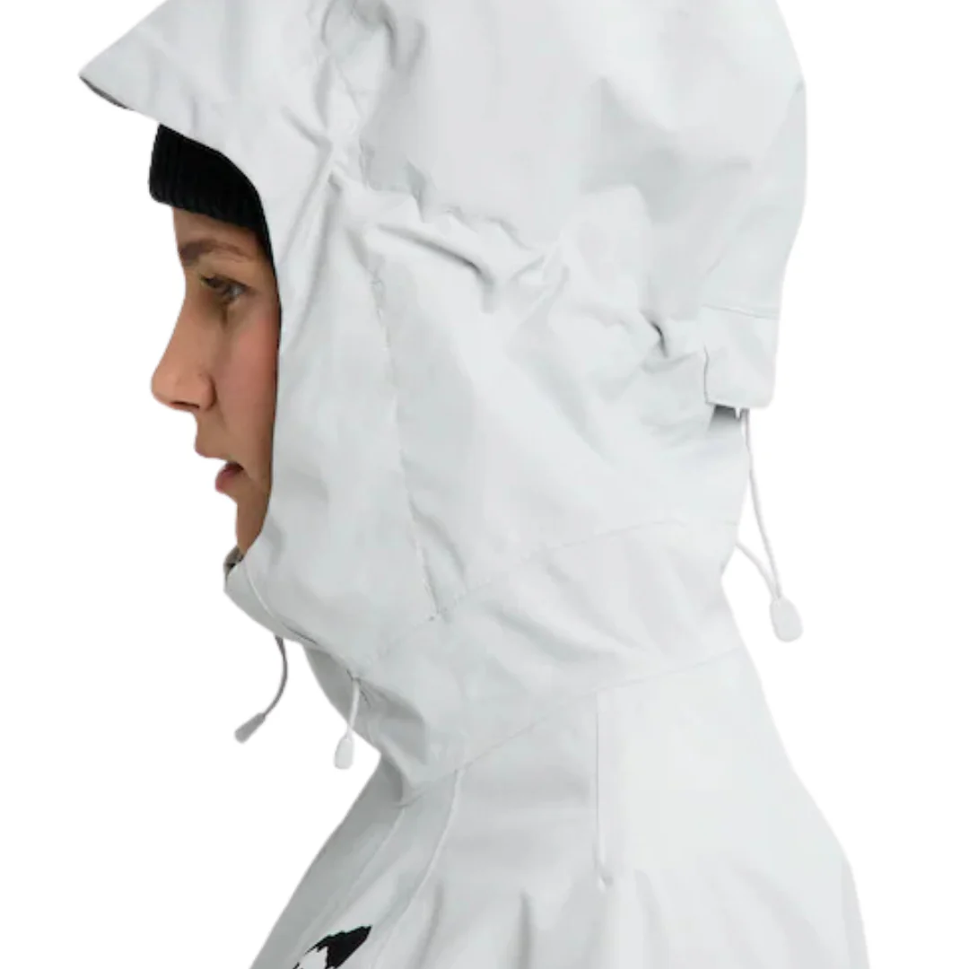 Burton Womens Reserve 2L Relaxed Snowboard Anorak Jacket Gray Cloud - Image 3