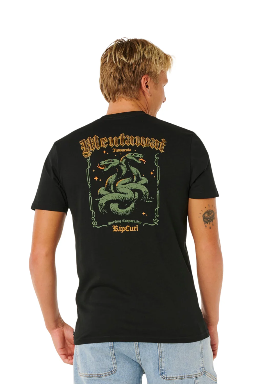Rip Curl Desti Animals Mens T-Shirt Black