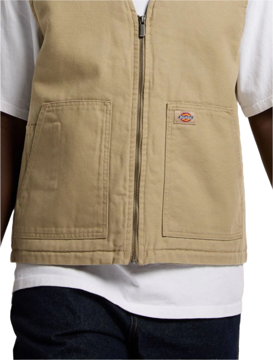 Dickies Duck Canvas Summer Vest Sw Desert Sand - Image 3
