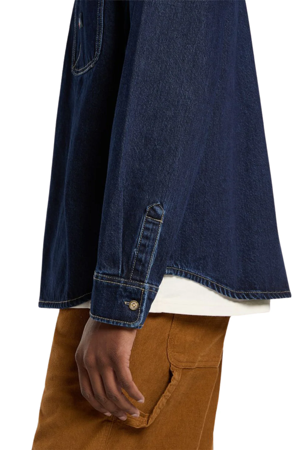 Dickies Mechanic Long Sleeve Denim Shirt Dark Indigo - Image 4