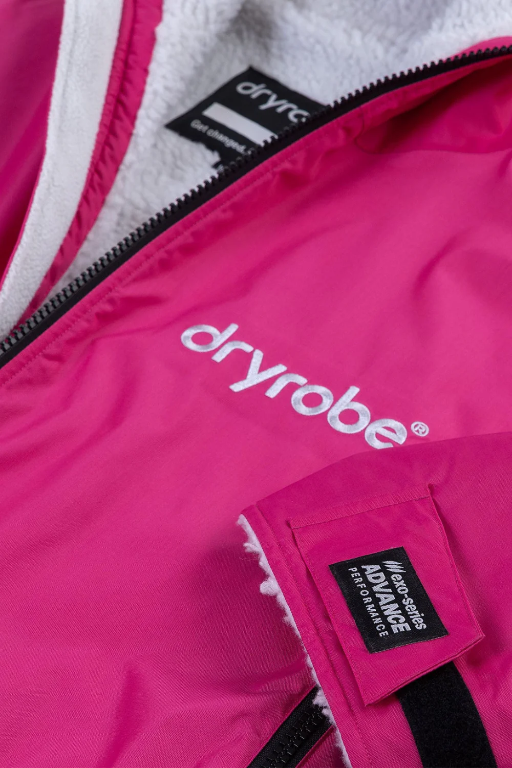 Dryrobe Advance Kids Long Sleeve Changing Robe Pink Light Grey - Image 9