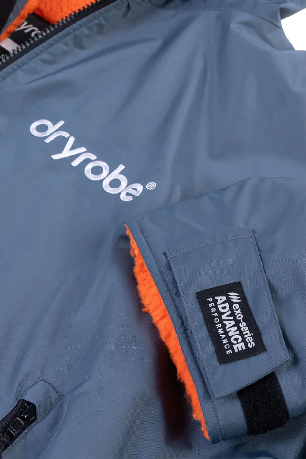 Dryrobe Kids Advance Long Sleeve Changing Robe Dark Grey/Orange - Image 8