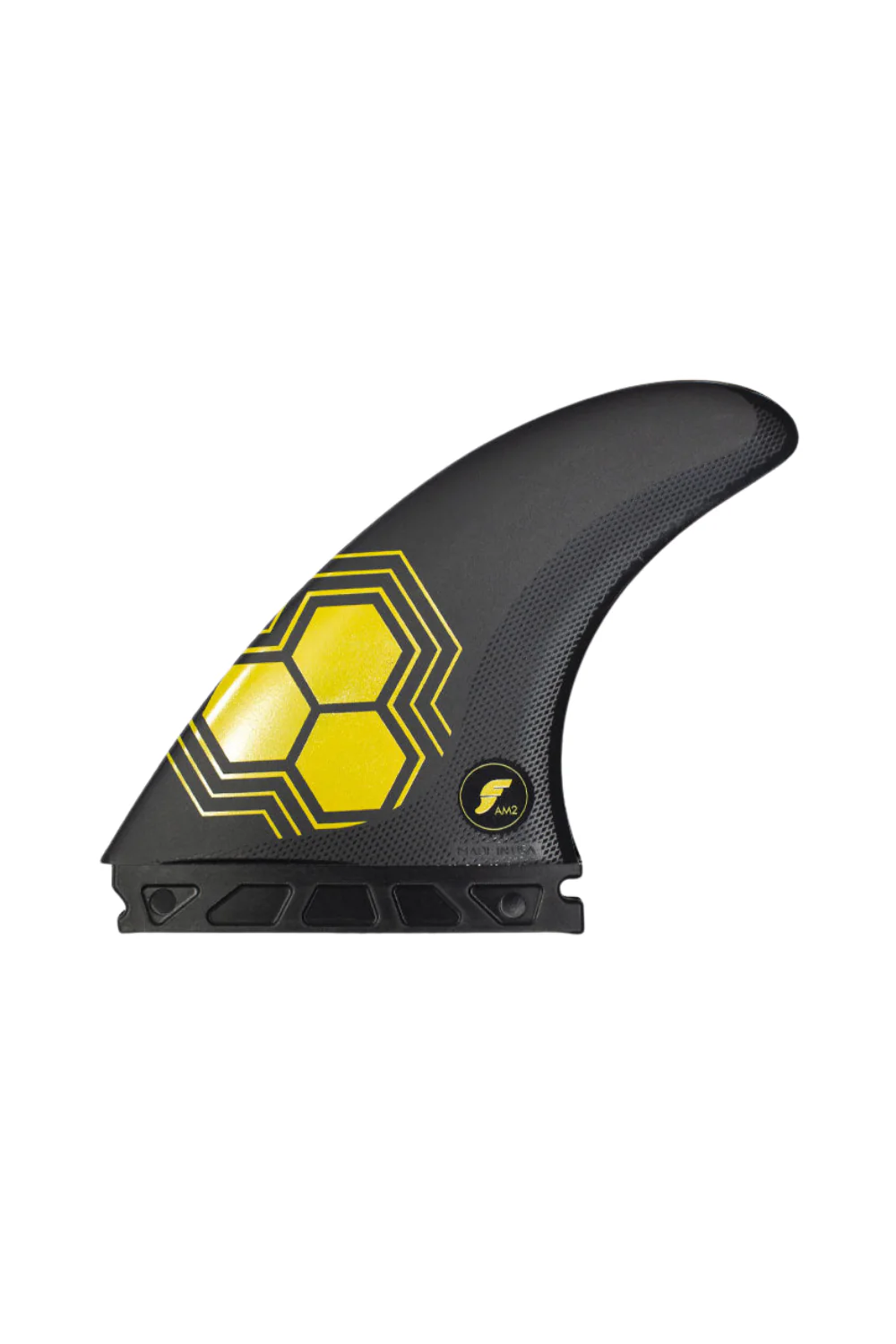 Futures AM2 Alpha Large Carbon Surfboard Fins Black/Yellow