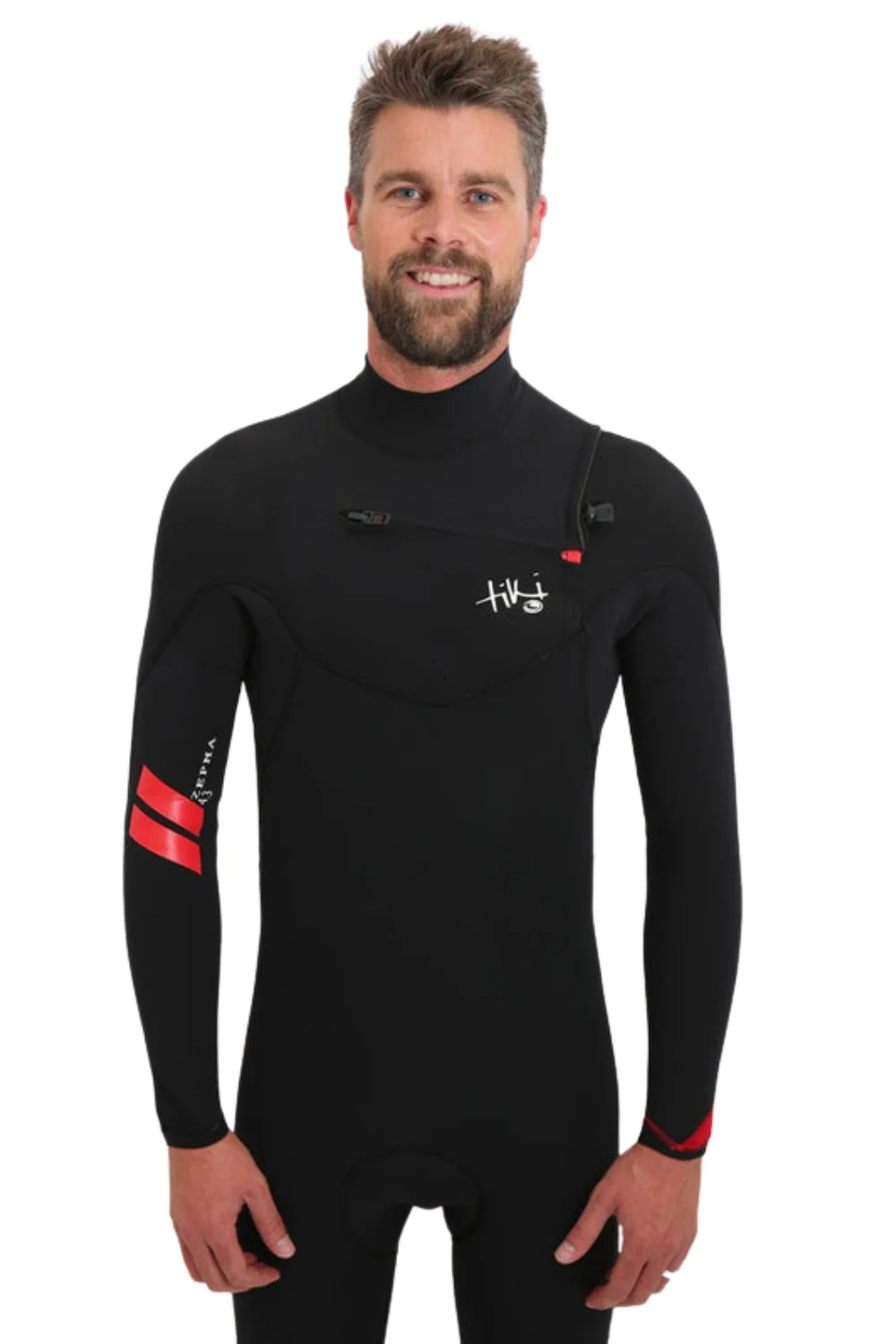 Tiki Mens Zepha2 4/3 Wetsuit GBS With Chest Zip - Image 3
