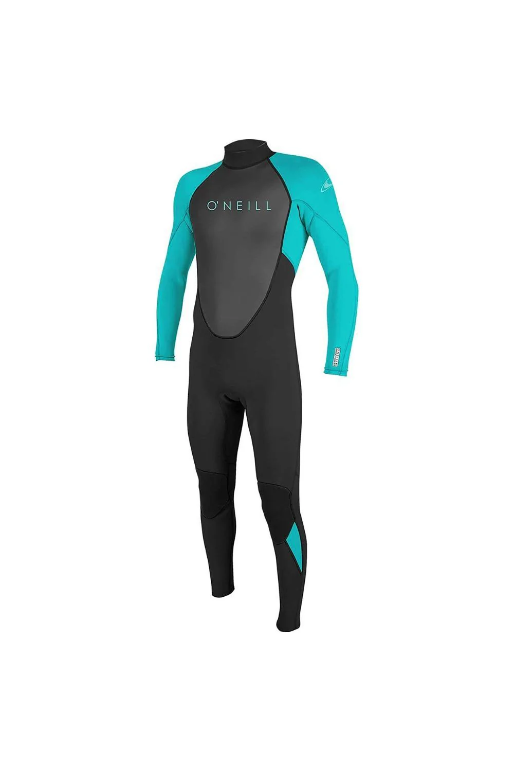 O'Neill Reactor 2 Youth 3/2 Wetsuit With Back Zip In Black & Aqua - Image 2