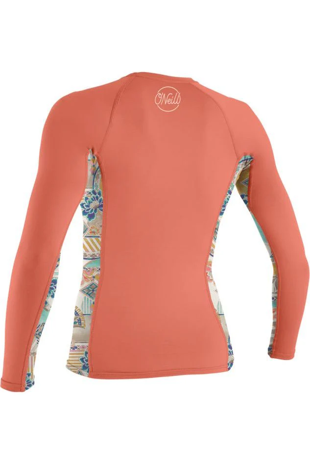 O'Neill Womens Side Print Rash Guard In Nectar Zephora - Image 2