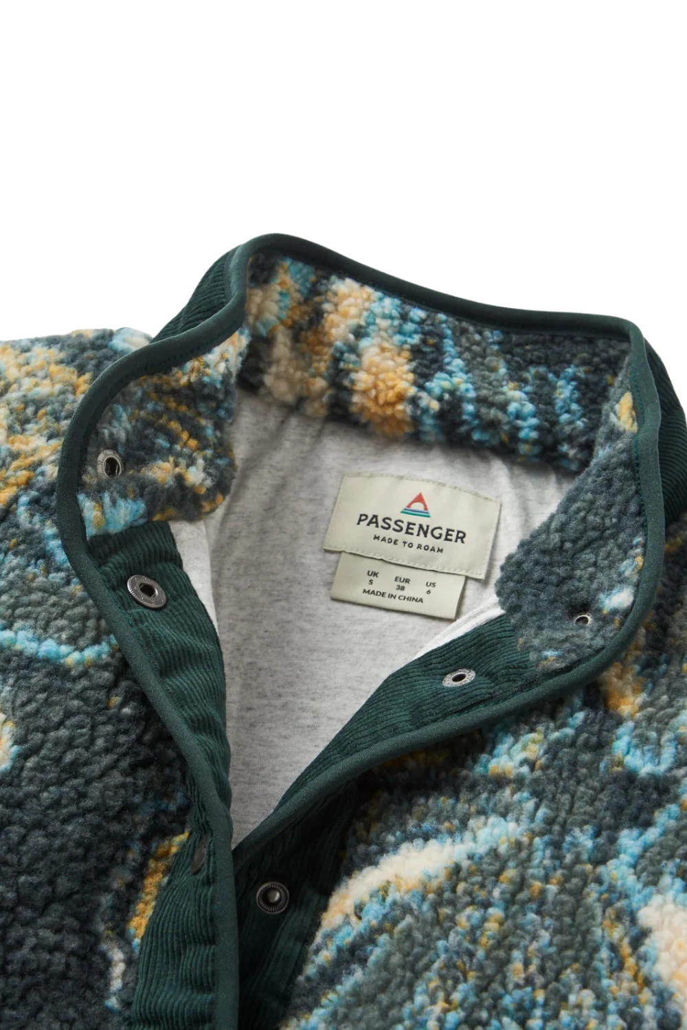 Passenger Clover Recycled Sherpa Fleece Frost Dark Fern - Image 2