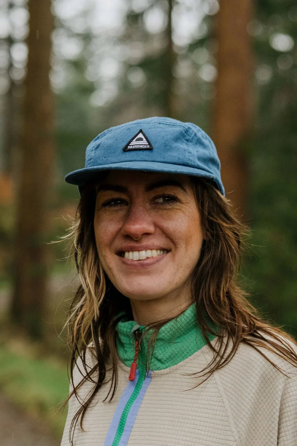 Passenger Fixie Recycled 5 Panel Cap Tidal Blue - Image 4