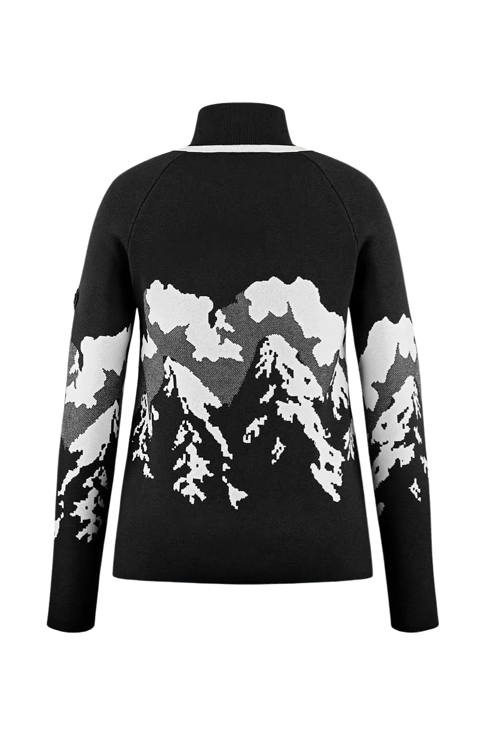 Poirve Blanc Ambre Womens Knit Pullover Black - Image 4