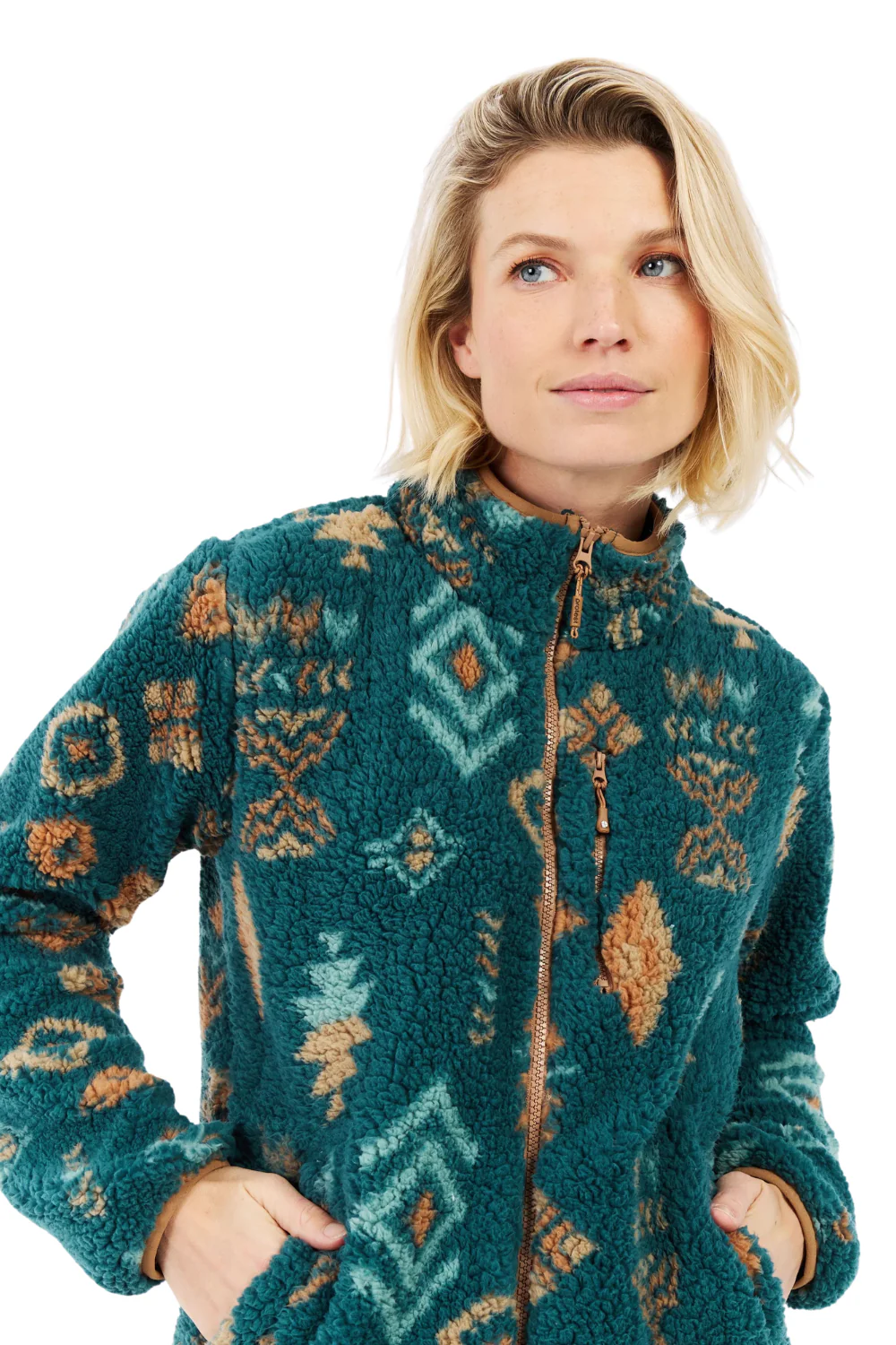Protest PRTAdele Full Zip Fleece Rainstorm Blue - Image 3