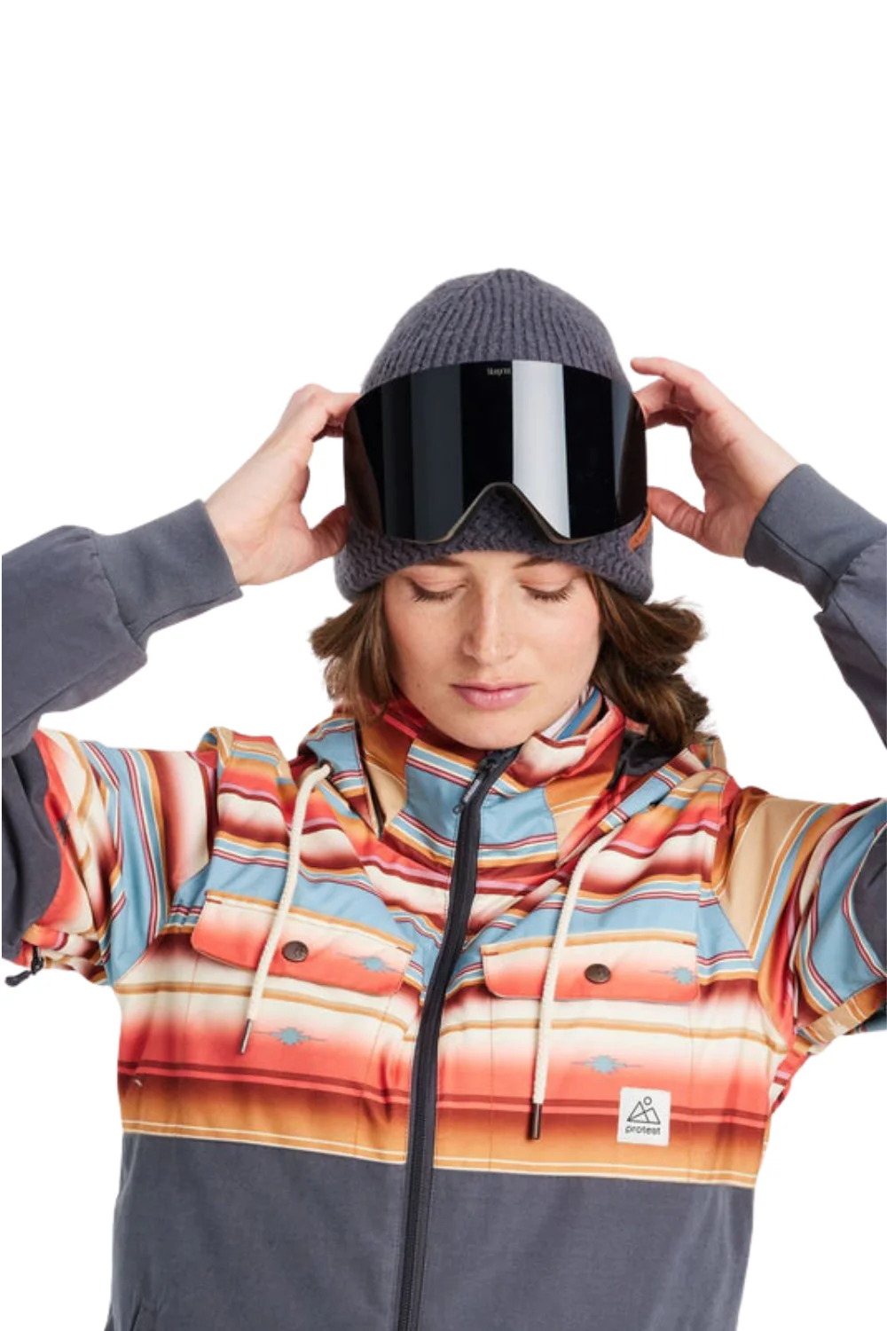 Protest Dryad Womens Ski Jacket Shadow Grey - Image 3