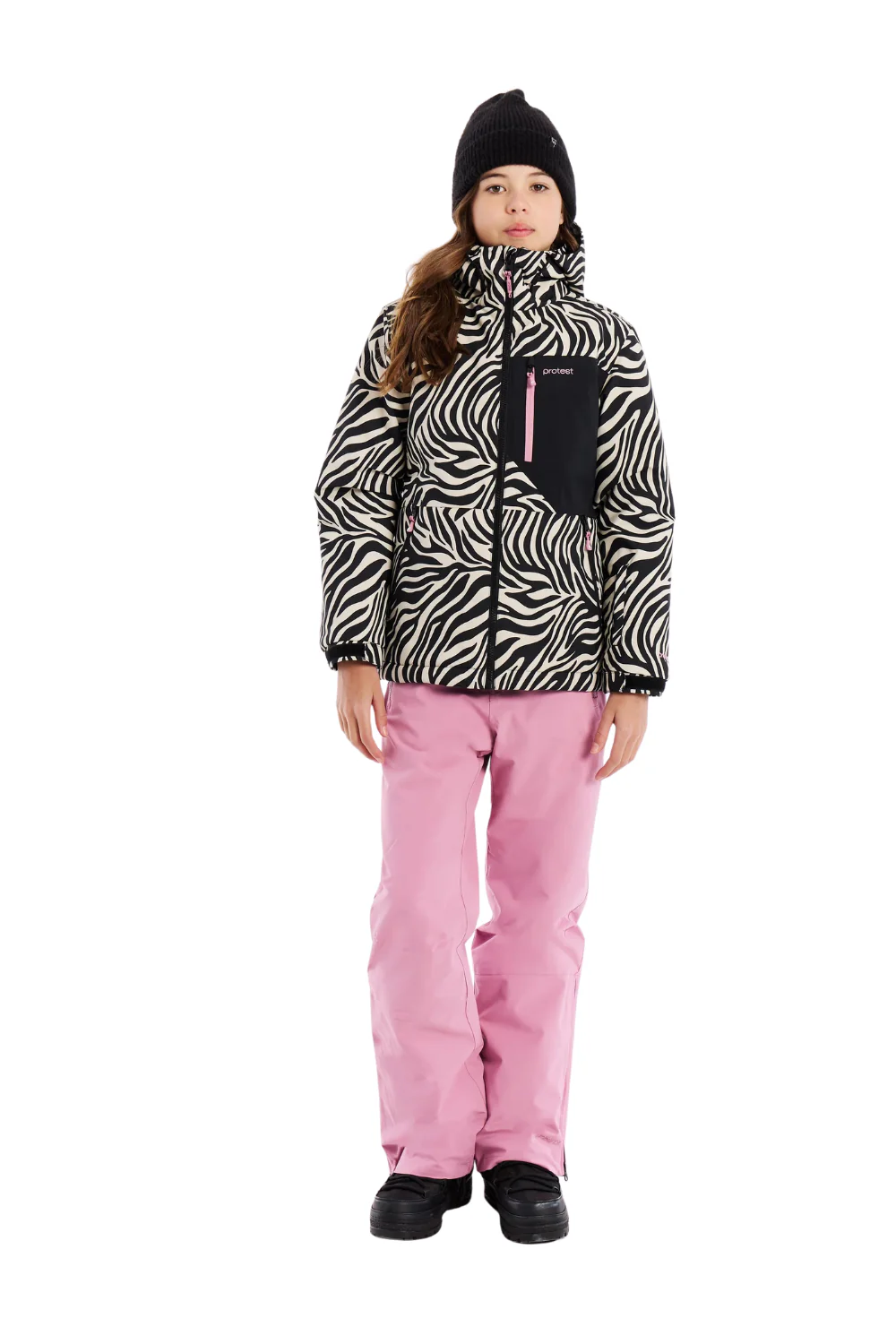 Protest PRTMinx Junior Ski Jacket True Black - Image 4