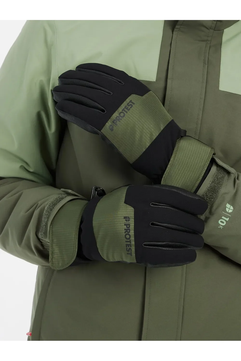 Protest Razor Snow Gloves Thyme - Image 4