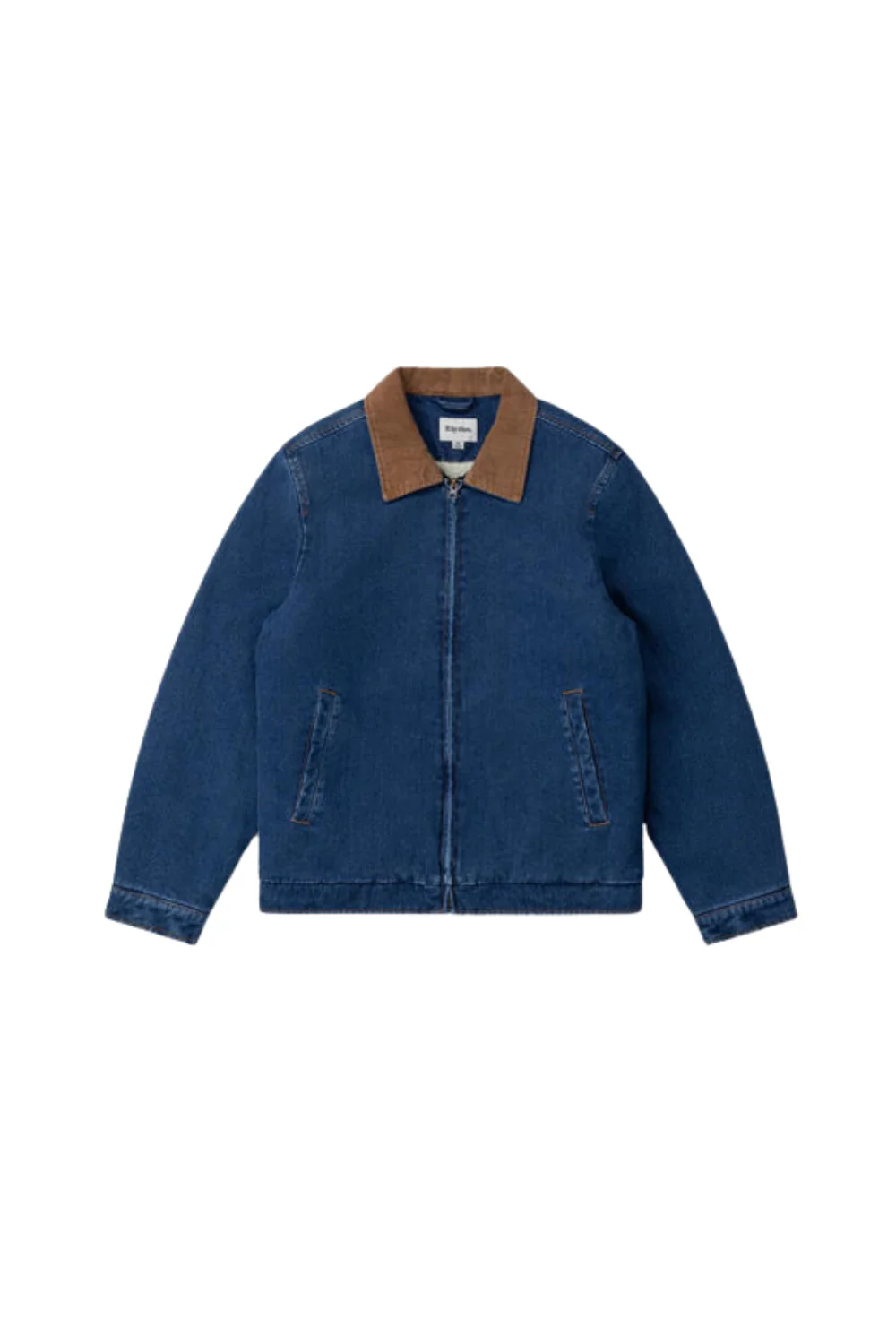 Rhythm Washed Denim James Jacket Blue Wash - Image 4