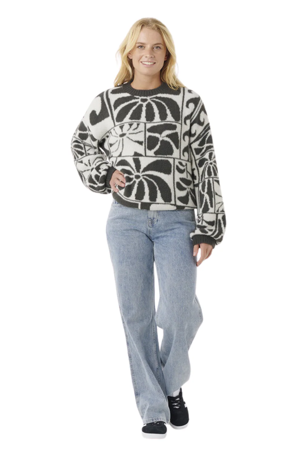 Rip Curl Artist Of The Search Ty Williams Jacquard Crew Black - Image 4