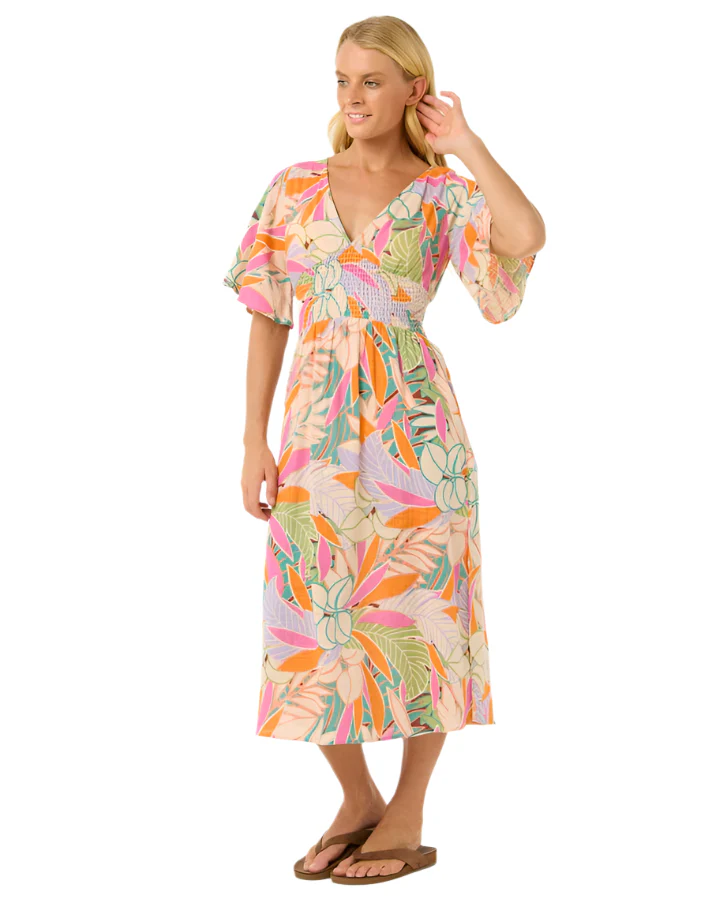 Rip Curl Cala Vadella Midi Dress Multi - Image 2