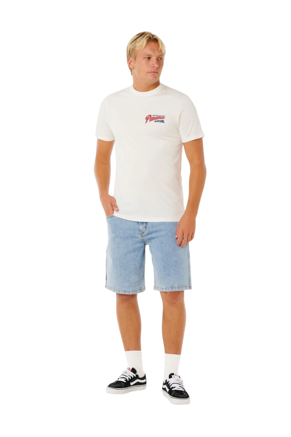 Rip Curl Desti Animals Mens T-Shirt Bone - Image 4
