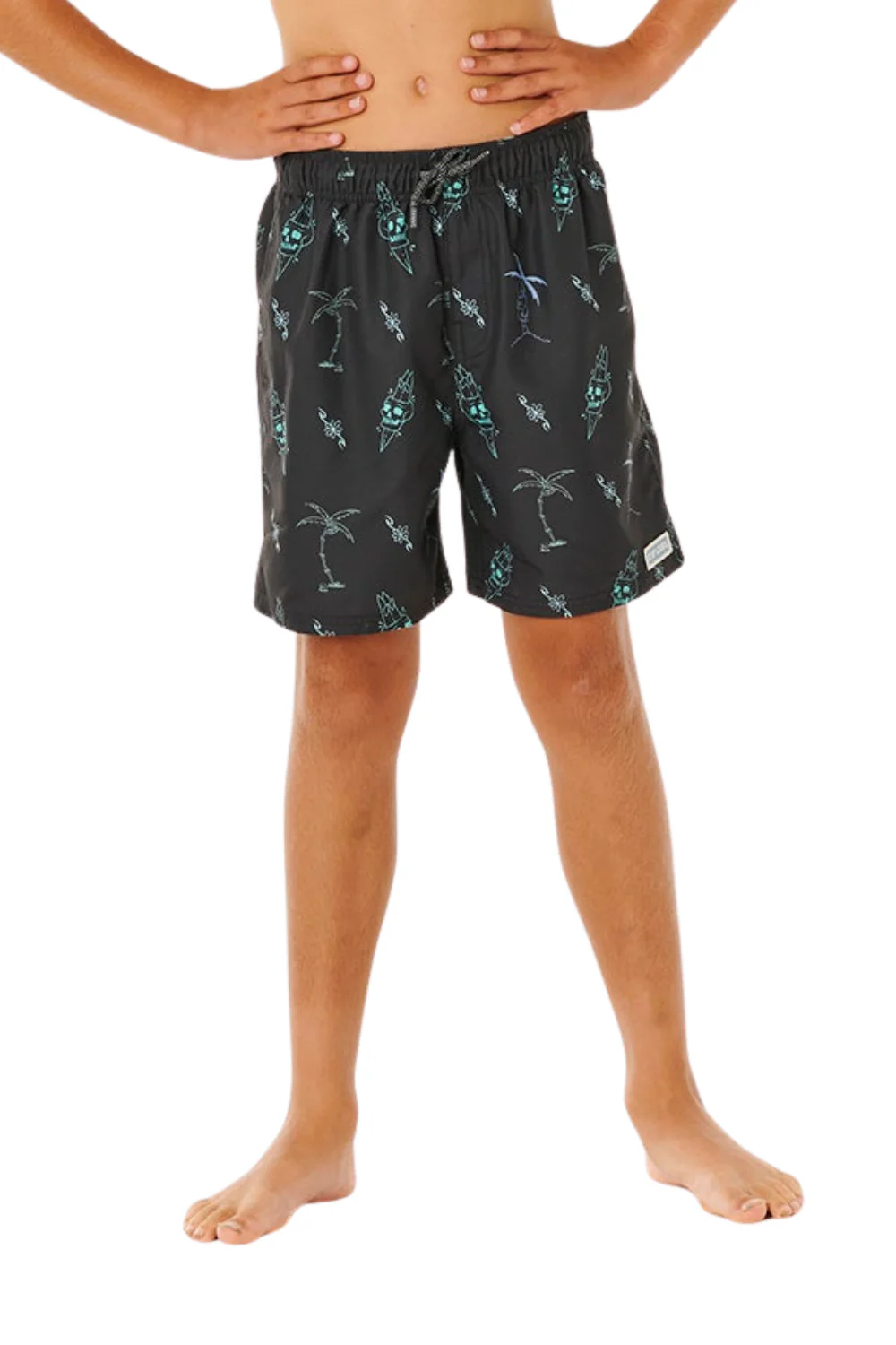 Rip Curl Eternal Shred Boys Mesh Volley Boardshorts Washed Black