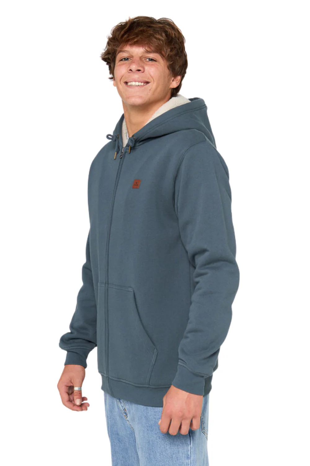 Rip Curl Icons Lined Zip Thru Hood Pine Night - Image 3