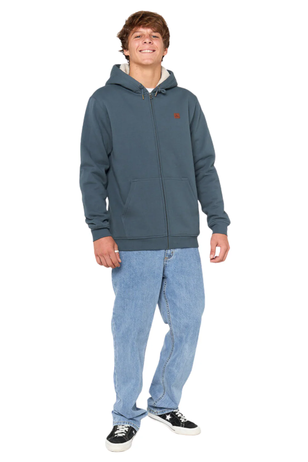 Rip Curl Icons Lined Zip Thru Hood Pine Night - Image 6