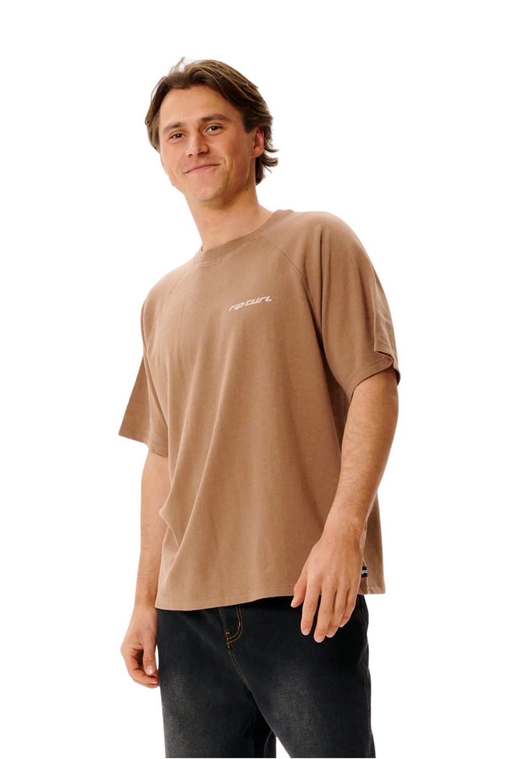 Rip Curl Inner Visions Flogged Mens T-Shirt Mocha - Image 3