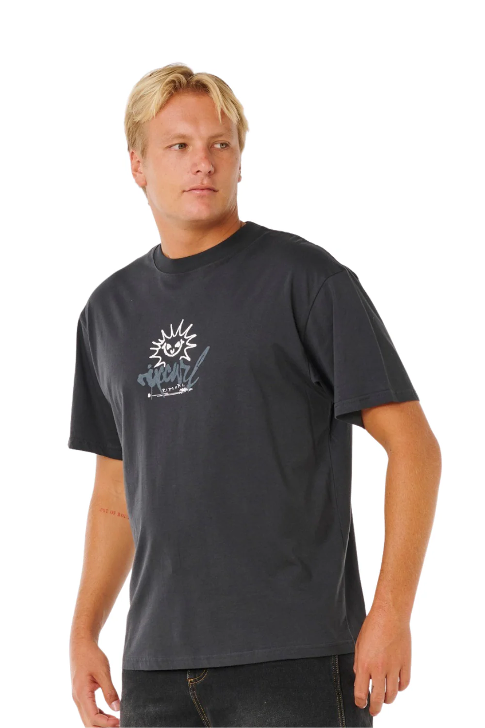 Rip Curl Inner Visions Rotten Sun Mens T-Shirt Washed Black - Image 3