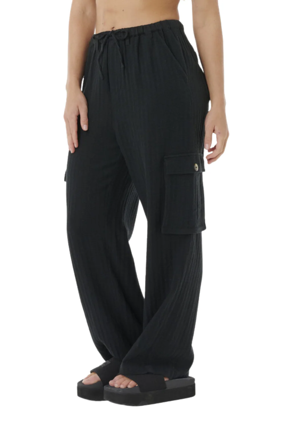 Rip Curl Oceanic Textured Pant Washed Black - Image 2