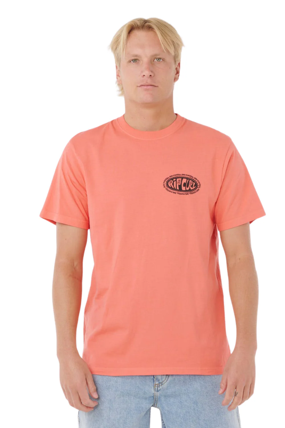 Rip Curl Raw Energy De Oval T-Shirt Rose Sky - Image 2