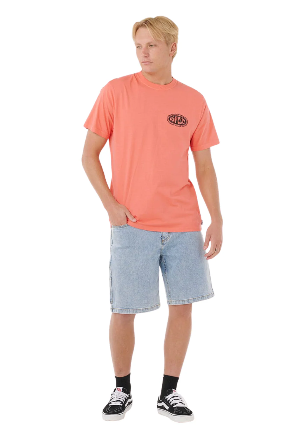 Rip Curl Raw Energy De Oval T-Shirt Rose Sky - Image 5