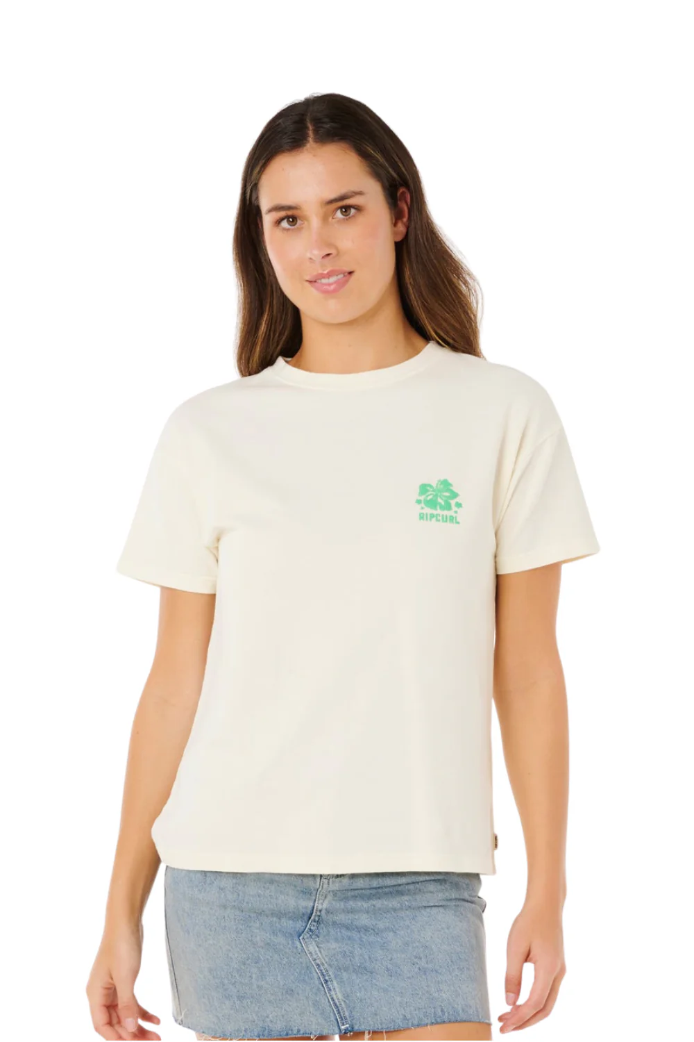 Rip Curl Surf Puff Party Pack Womens Relaxed T-Shirt Bone