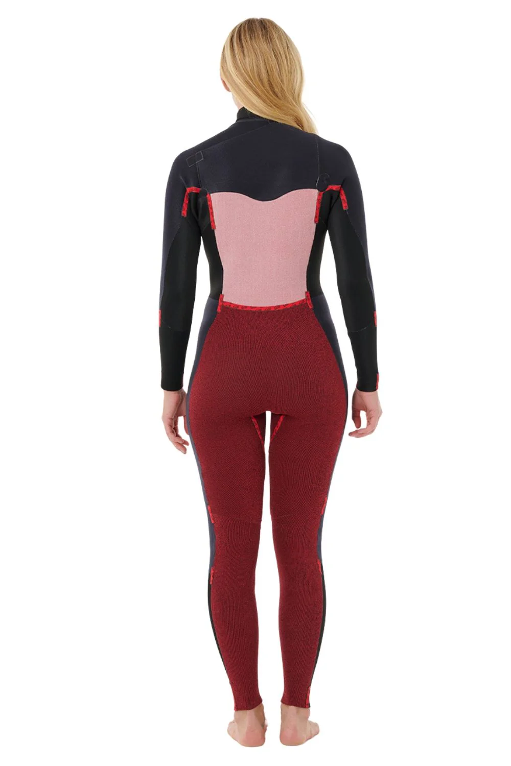 Rip Curl Womens Dawn Patrol 5/3mm Chest Zip Wetsuit Black/Pink - Image 7