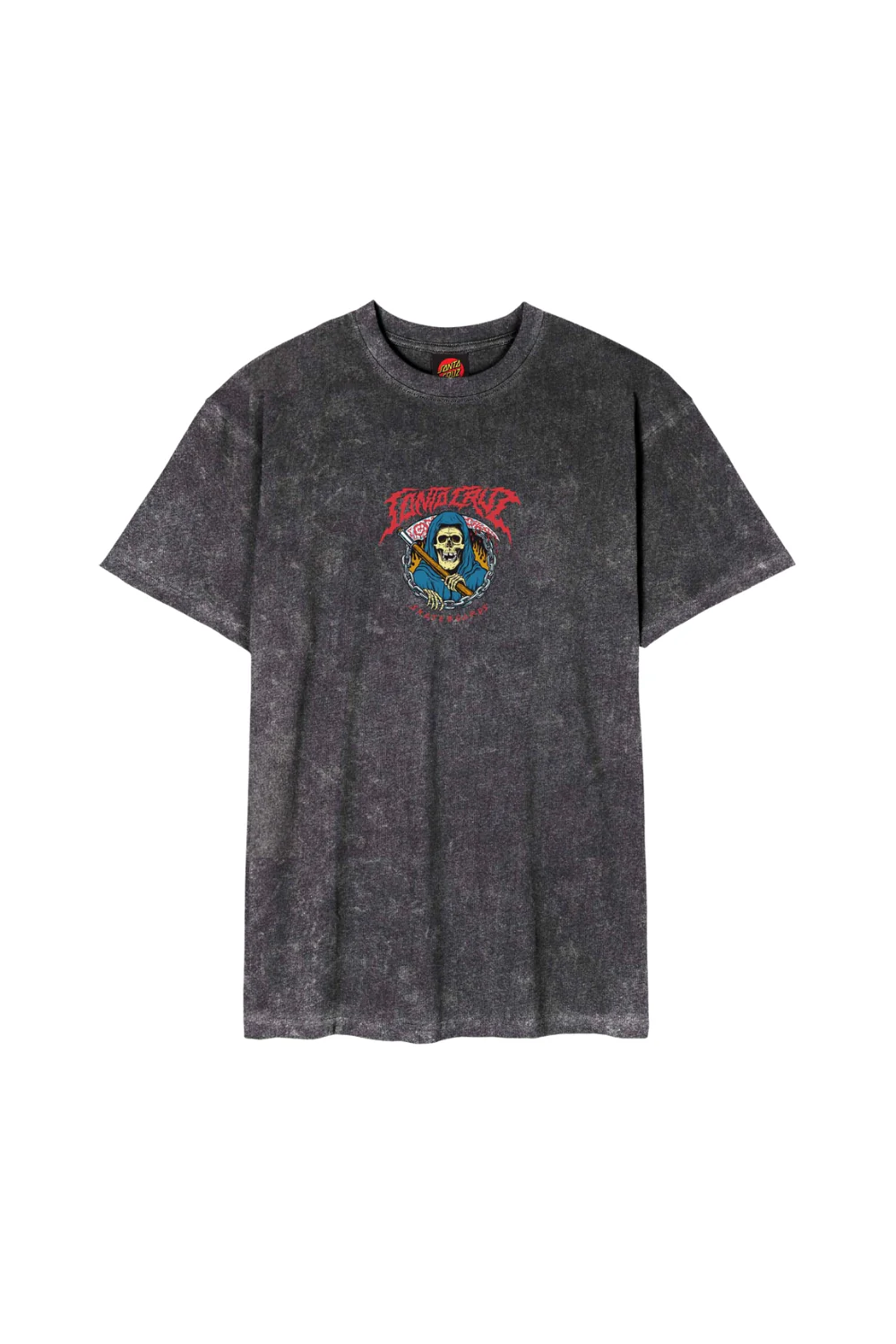 Santa Cruz Out Of Time Mens T-Shirt Black Acid Wash - Image 5