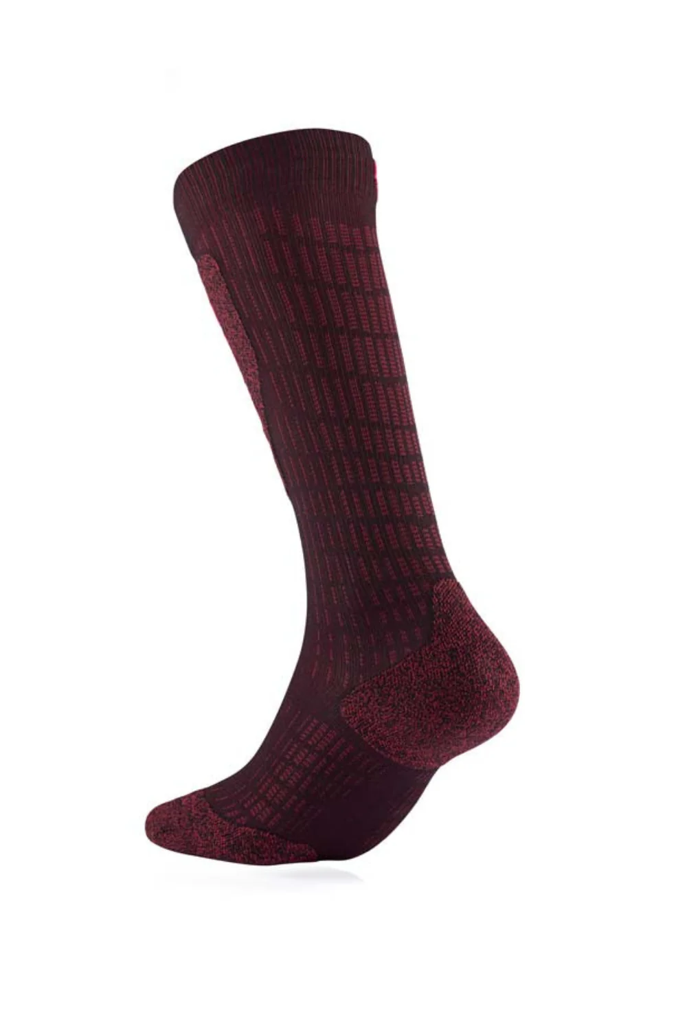 Sidas Ski Expert Womens Socks Burgendy - Image 4