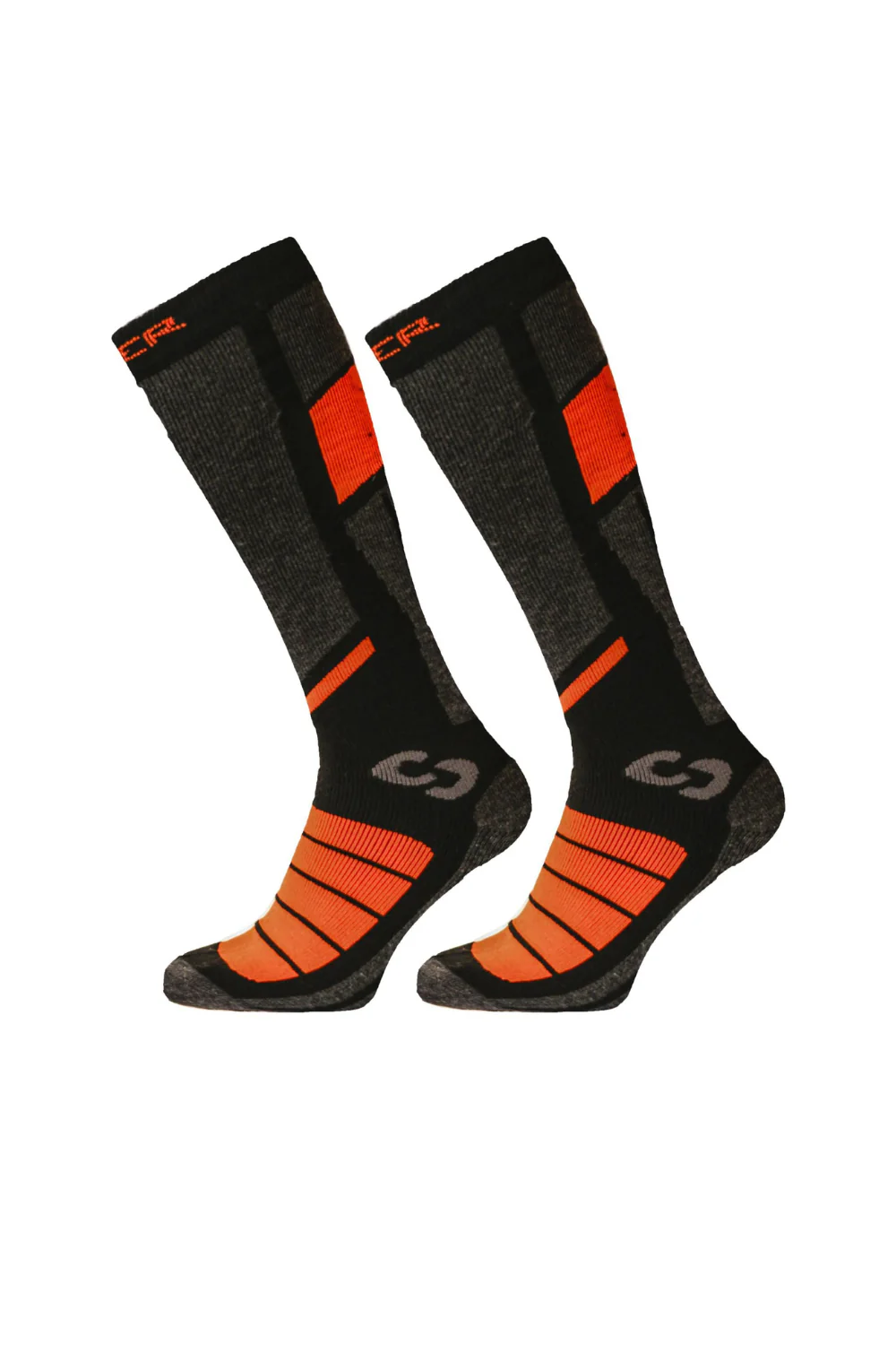 Sinner Pro Ski Socks II Double Pack Black/Orange