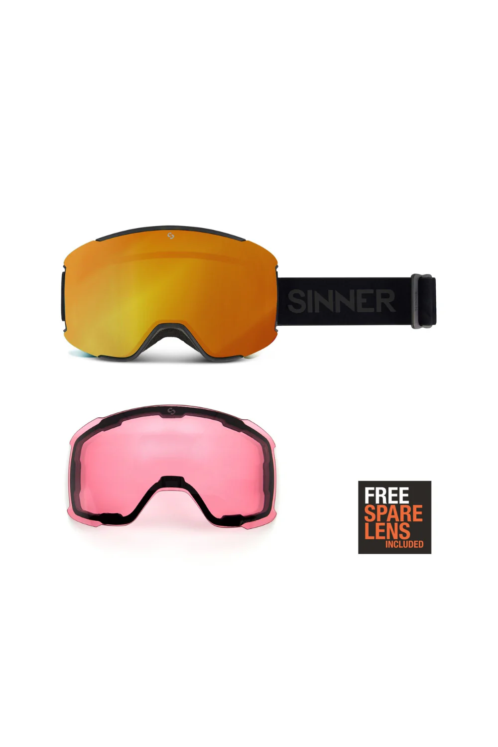 Sinner Snowflake Snow Goggles Black - Image 3