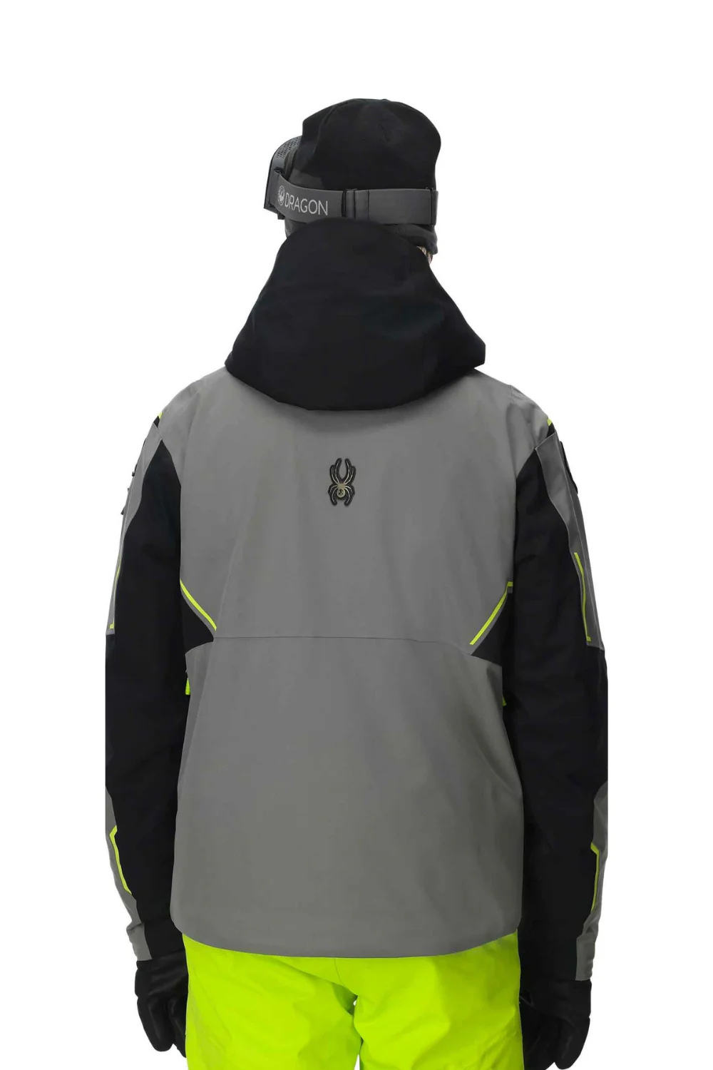 Spyder Mens Titan Insulated Ski Jacket Black/Grey - Image 2