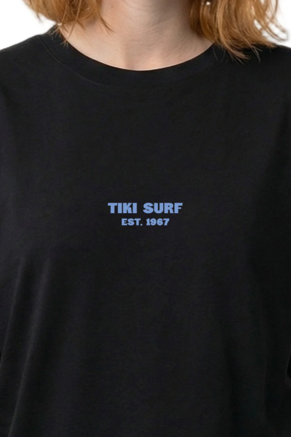 Tiki Fin Womens T-Shirt Black - Image 3
