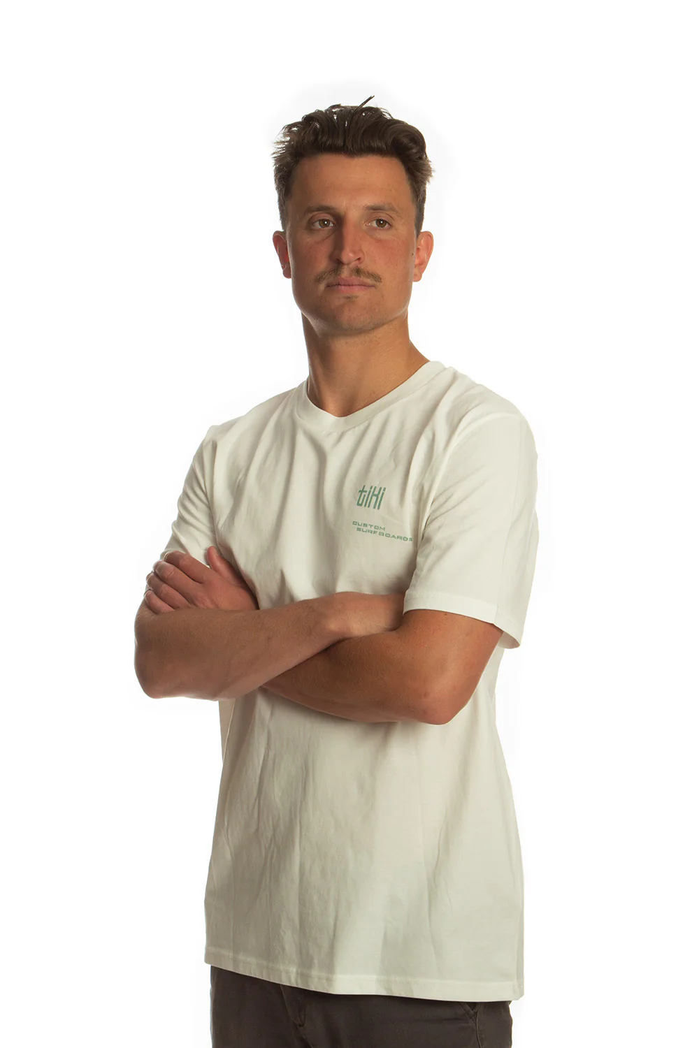 Tiki Twin Parrot Short Sleeve T-Shirt Off White - Image 2