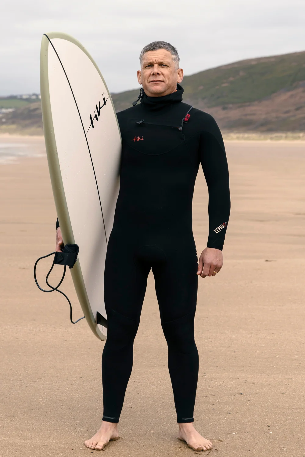 Tiki Zepha Eco 5/4/3 Mens Yulex Chest Zip Hooded Wetsuit Black - Image 6