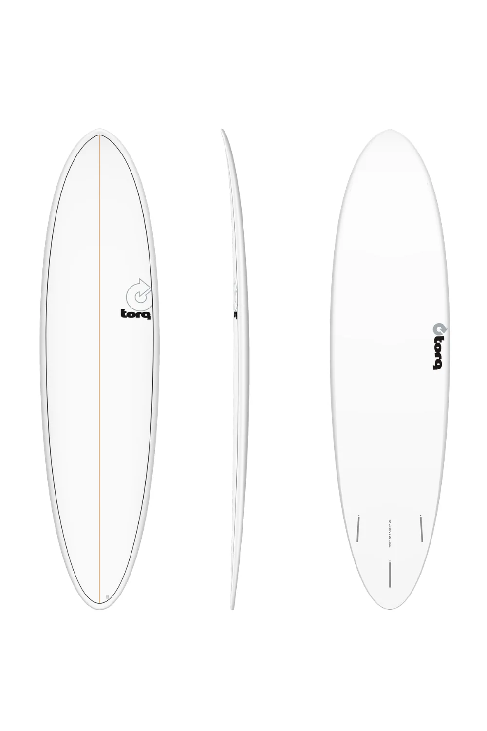 Torq TET Mod Fun Surfboard White Pinline - Image 2