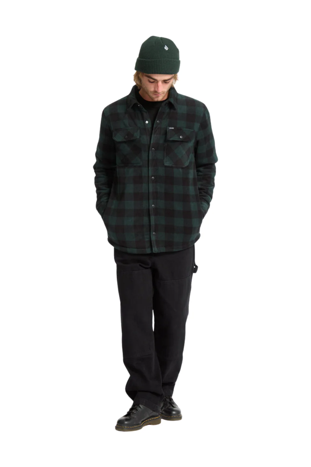 Volcom Bowered Fleece Overshirt Scarab - Image 7