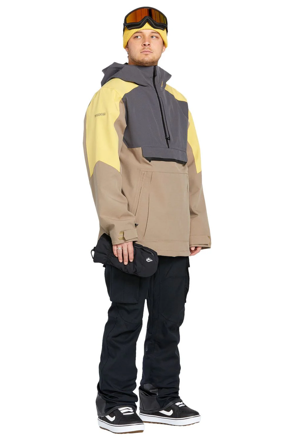 Volcom Brighton Pullover Ski and Snowboard Jacket Chestnut Brown - Image 4