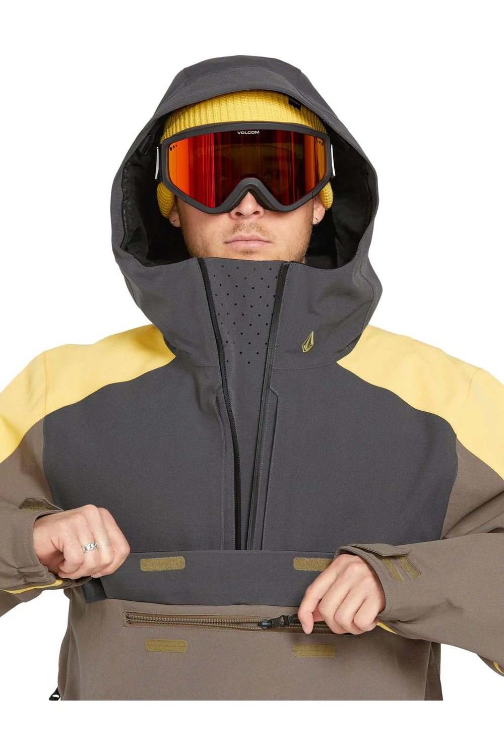 Volcom Brighton Pullover Ski and Snowboard Jacket Chestnut Brown - Image 7