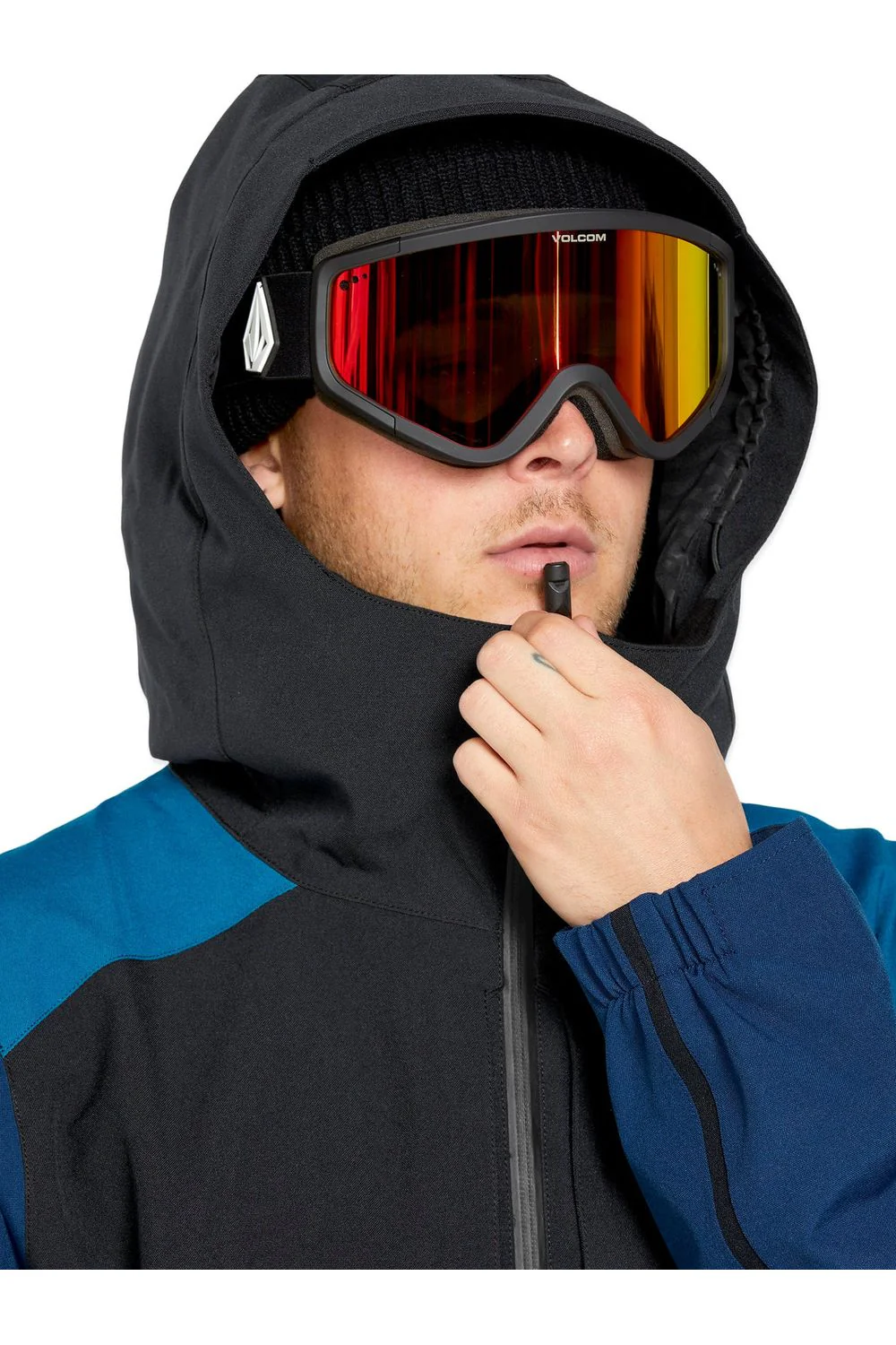 Volcom Brighton Pullover Ski and Snowboard Jacket Navy - Image 5