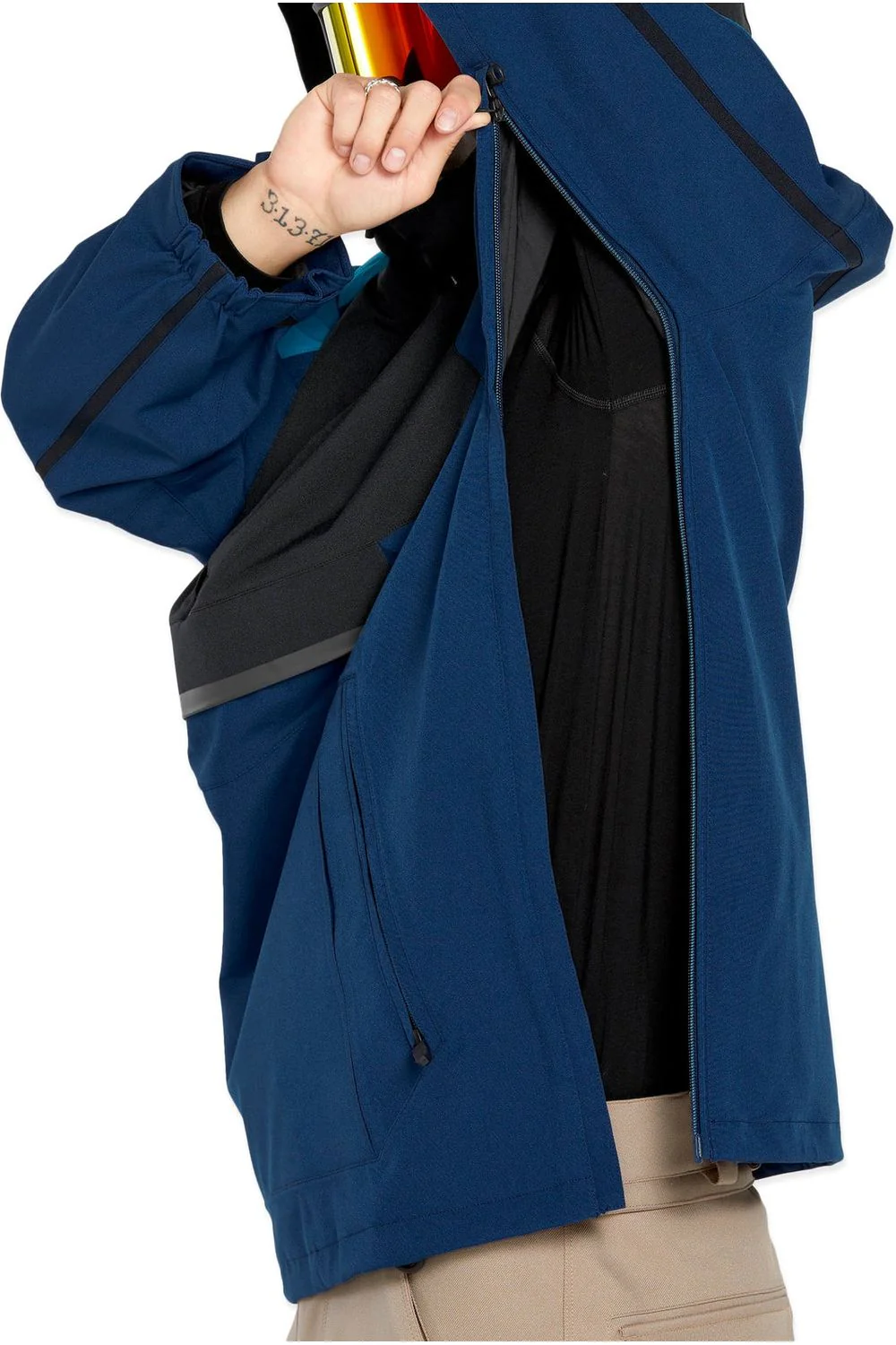 Volcom Brighton Pullover Ski and Snowboard Jacket Navy - Image 6