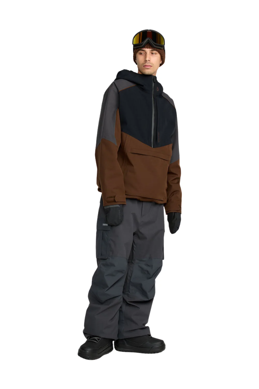 Volcom Brighton Pullover Ski/Snowboard Jaket Brown - Image 3